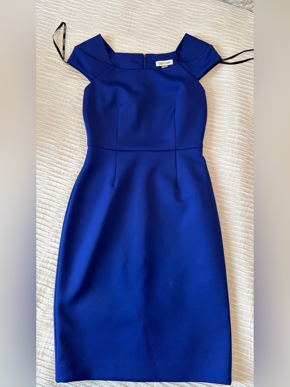 Calvin Klein Cobalt Sheath Midi Dress